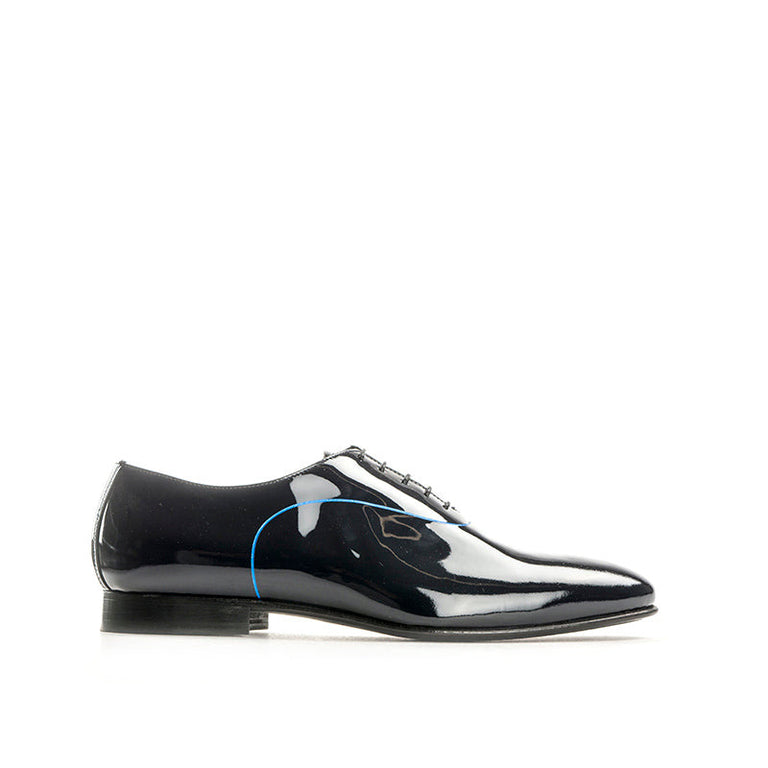 CARLO PIGNATELLI Stringata uomo blu in vernice