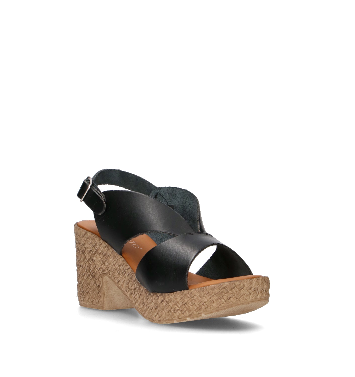 VARIOPINTO Sandalo donna nero in pelle