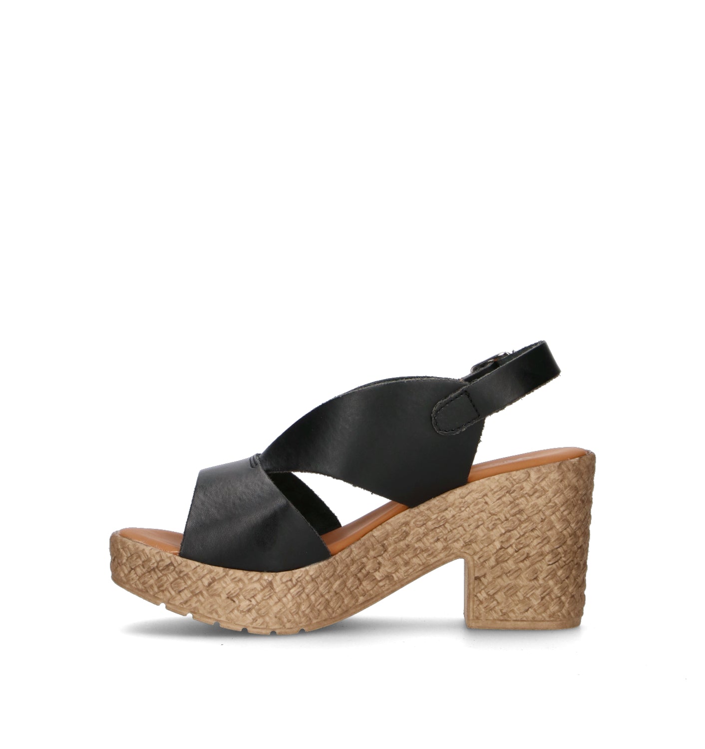 VARIOPINTO Sandalo donna nero in pelle