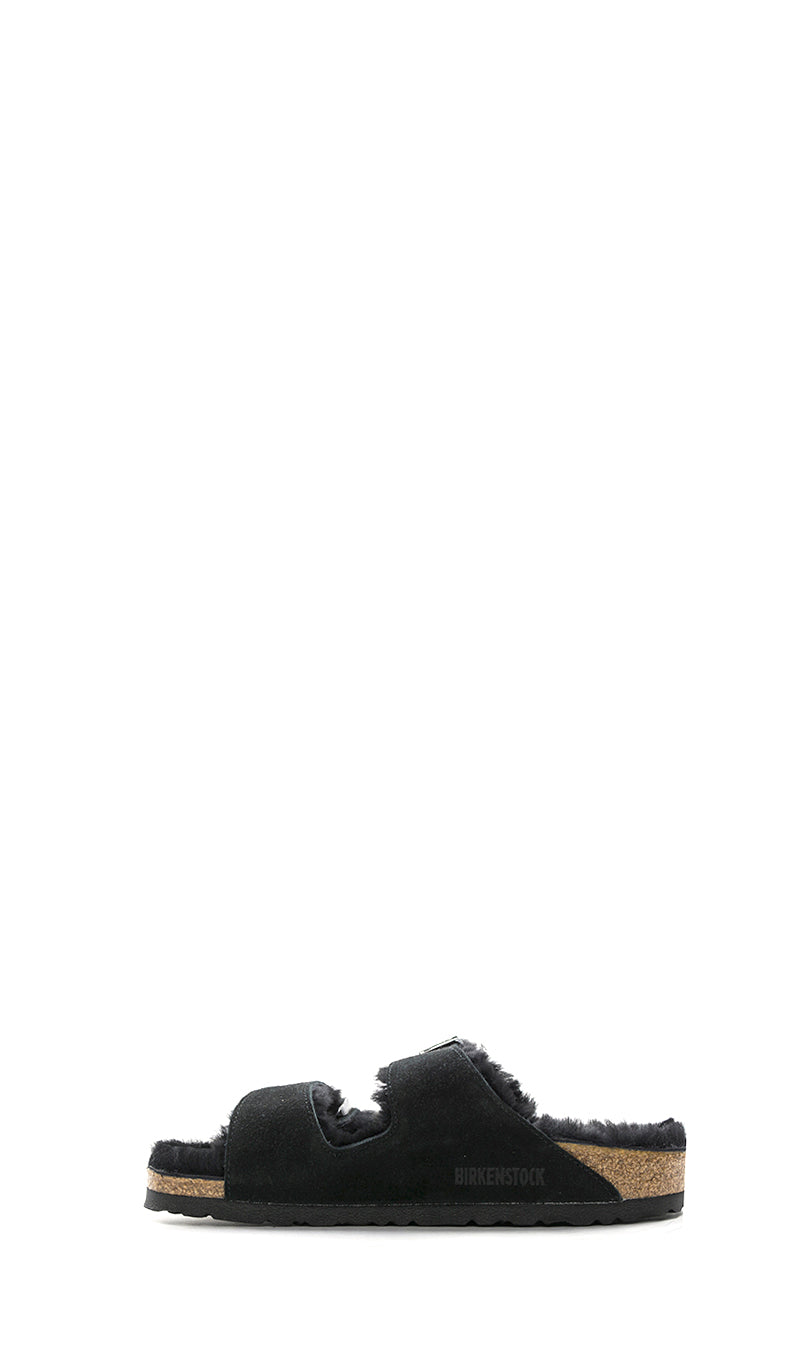 BIRKENSTOCK Ciabatta donna nera in suede