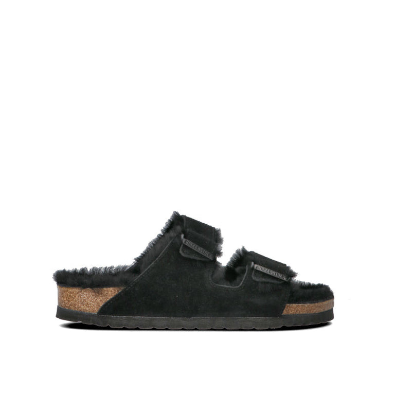 BIRKENSTOCK Ciabatta donna nera in suede