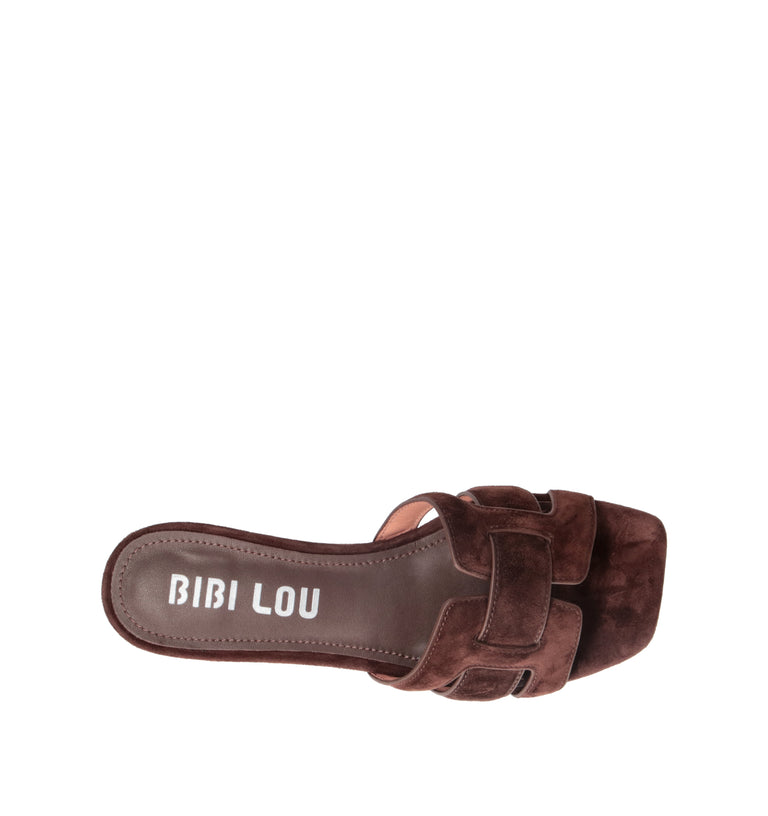 BIBI LOU Ciabatta donna marrone in suede