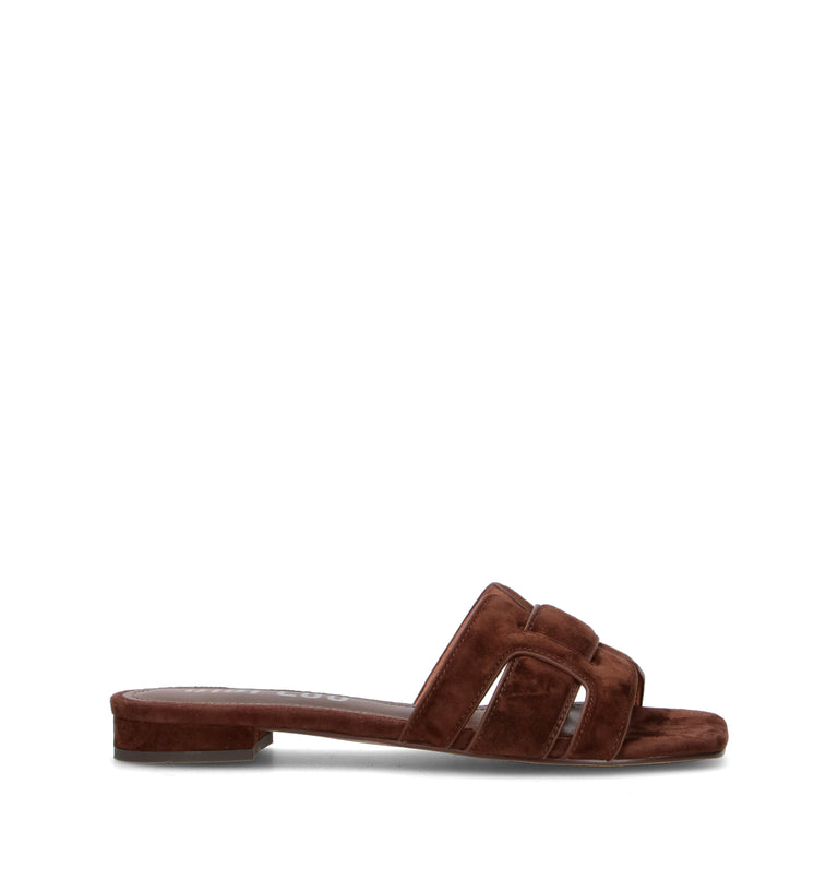 BIBI LOU Ciabatta donna marrone in suede