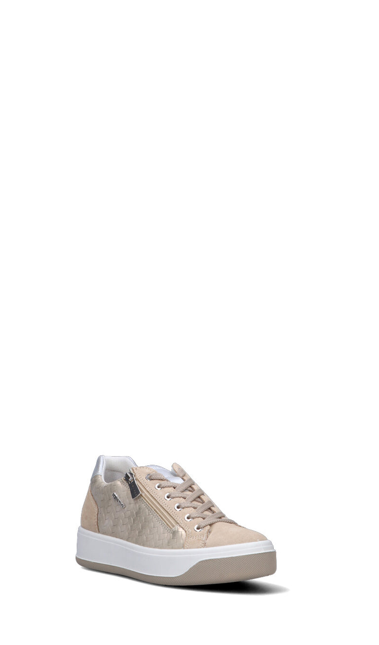 IGI&CO Sneaker donna beige in pelle