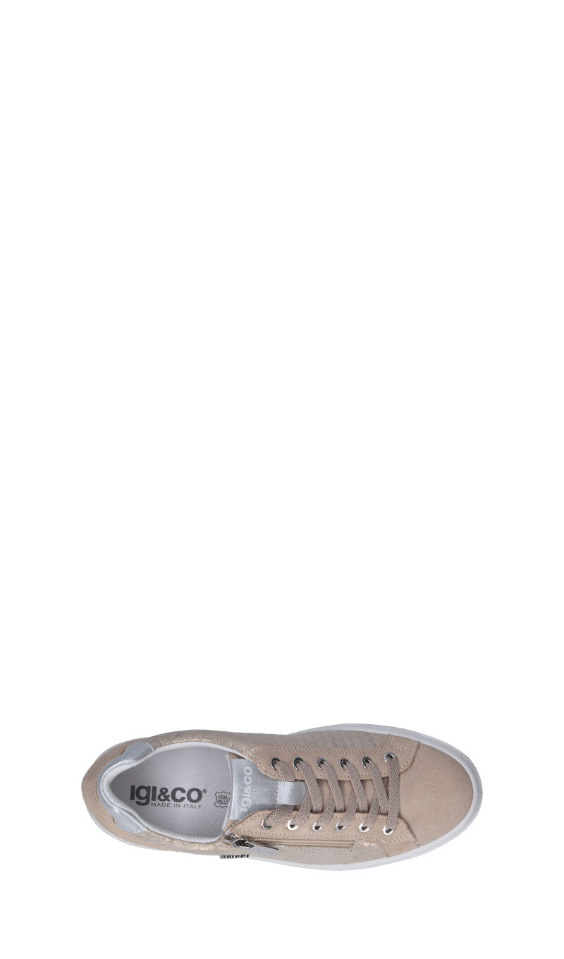 IGI&CO Sneaker donna beige in pelle