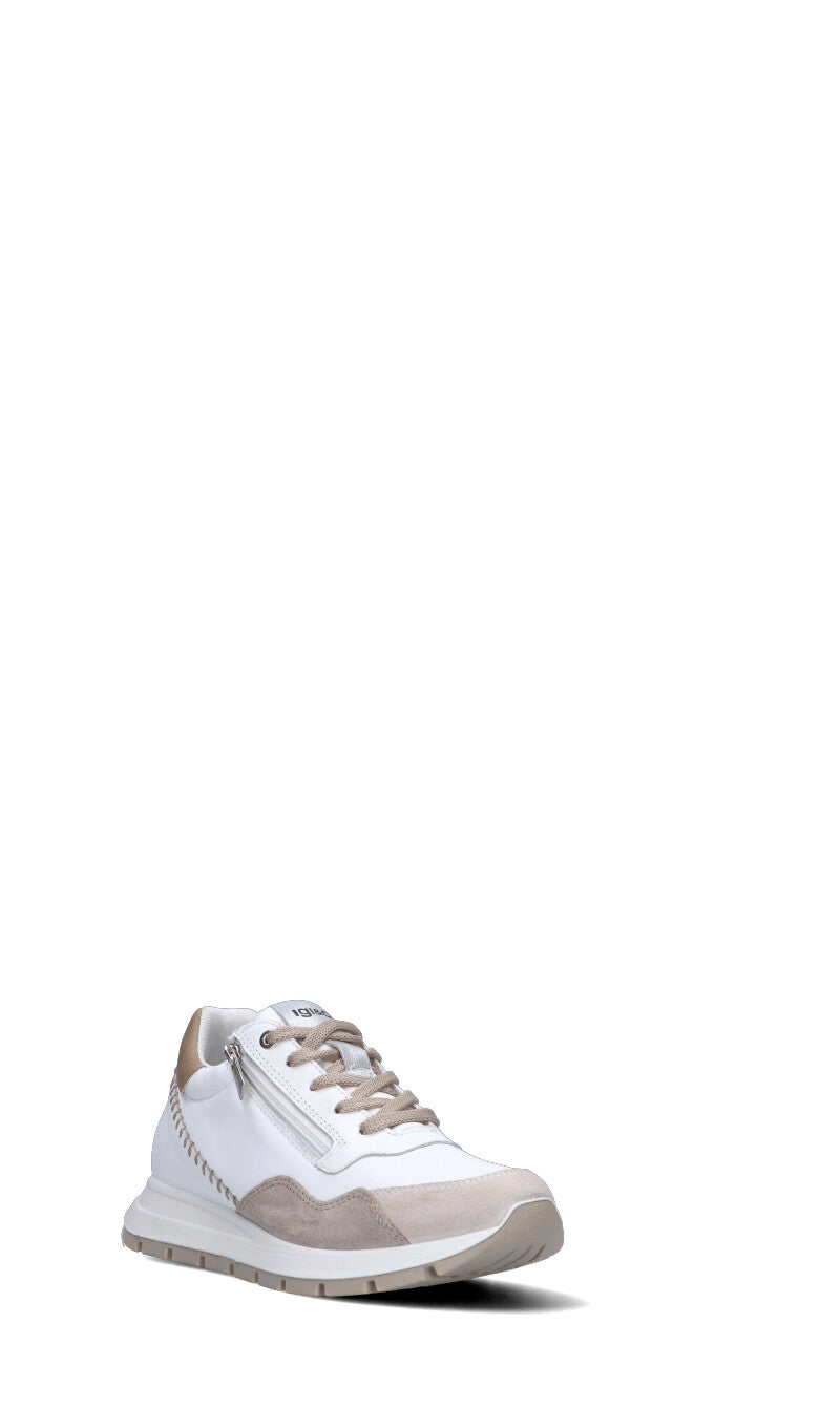 IGI&CO Sneaker donna bianca/beige in pelle