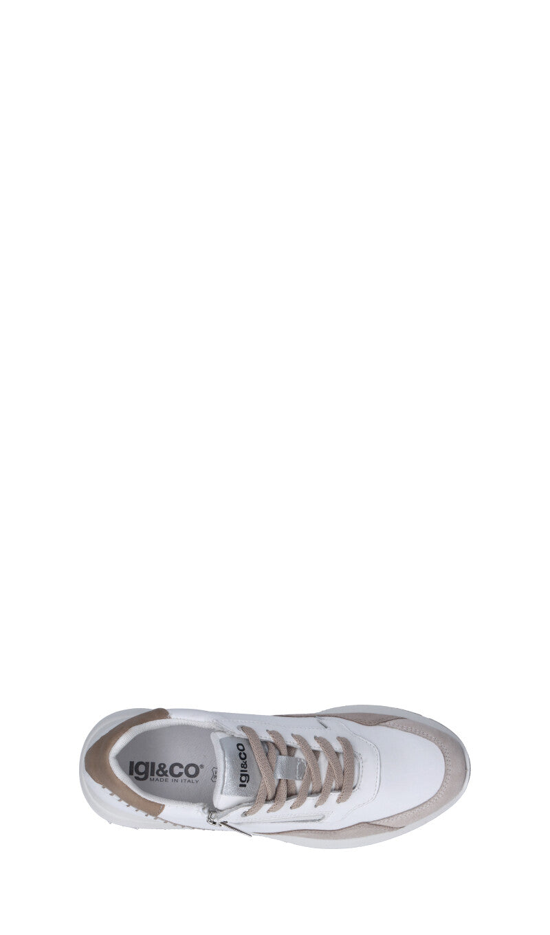 IGI&CO Sneaker donna bianca/beige in pelle