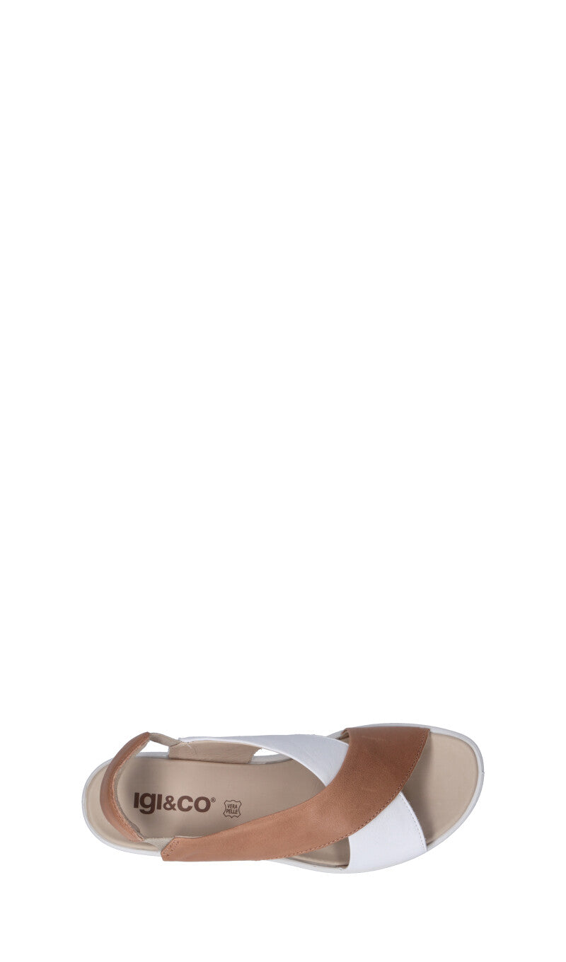 IGI&CO Sandalo donna bianco/biscotto in pelle