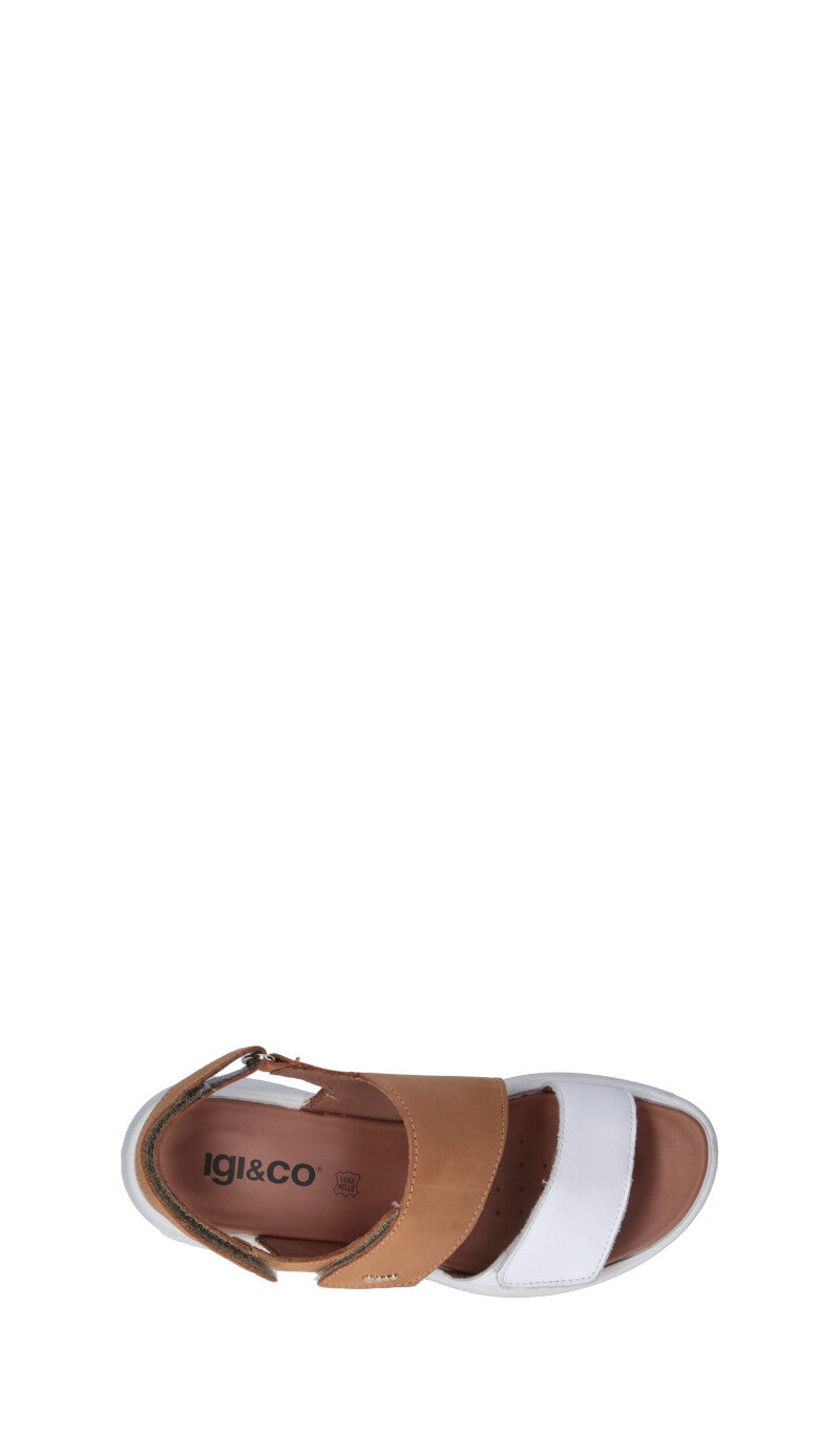 IGI&CO Sandalo donna bianco/marrone in nabuk