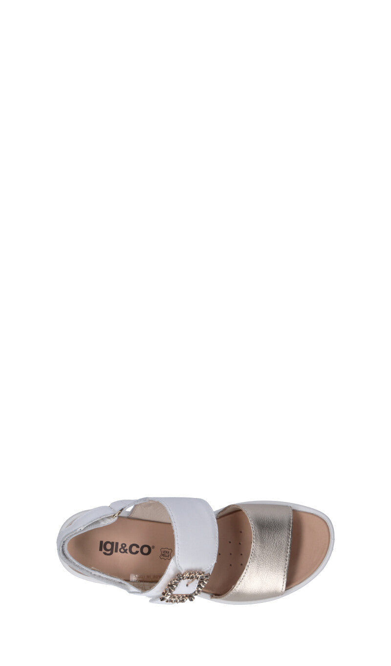 IGI&CO Sandalo donna bianco/platino in pelle