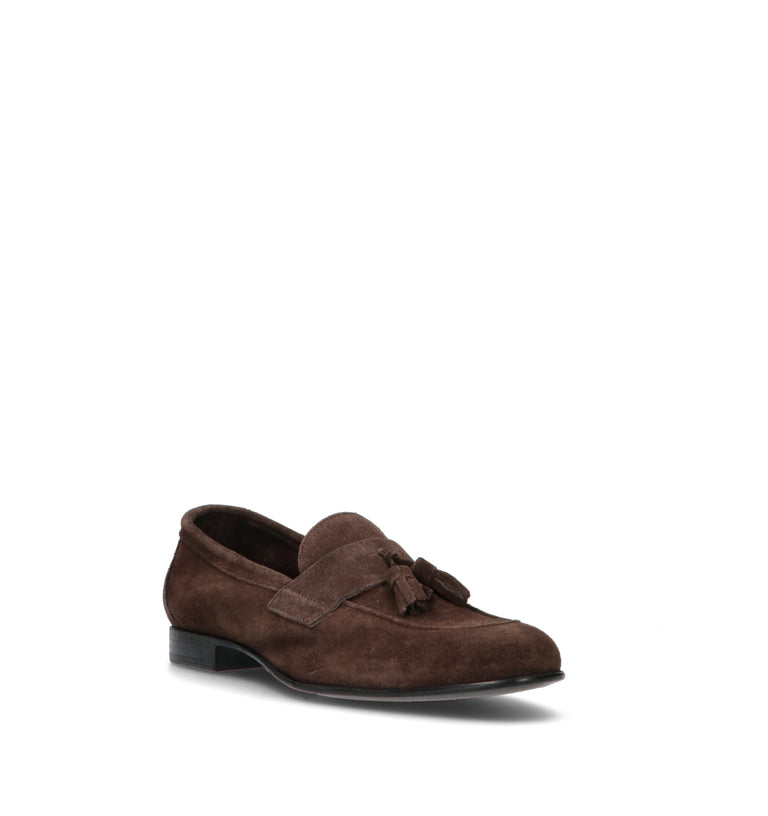 MEZZETINTE Mocassino uomo testa di moro in suede