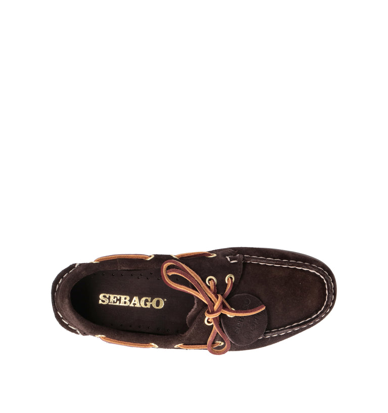 SEBAGO Scarpa barca donna marrone in suede