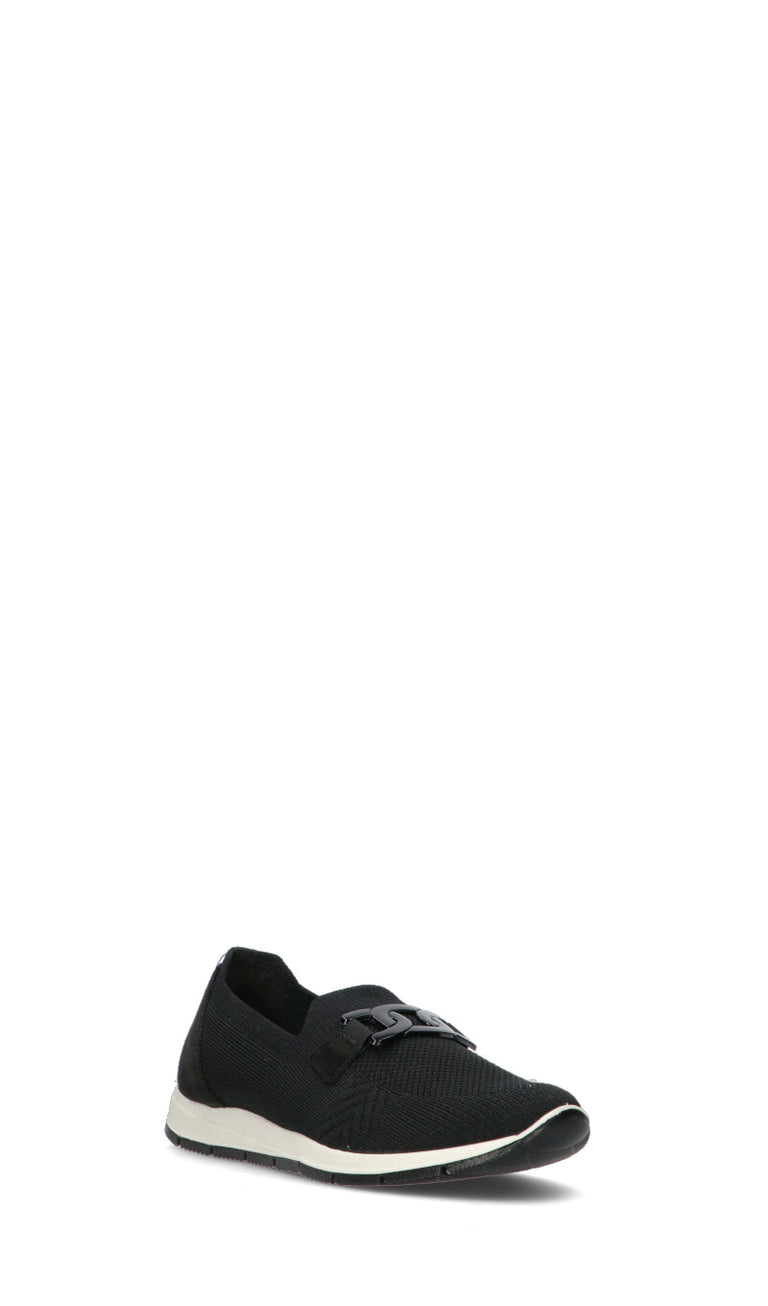 ENVAL Mocassino donna nero in suede