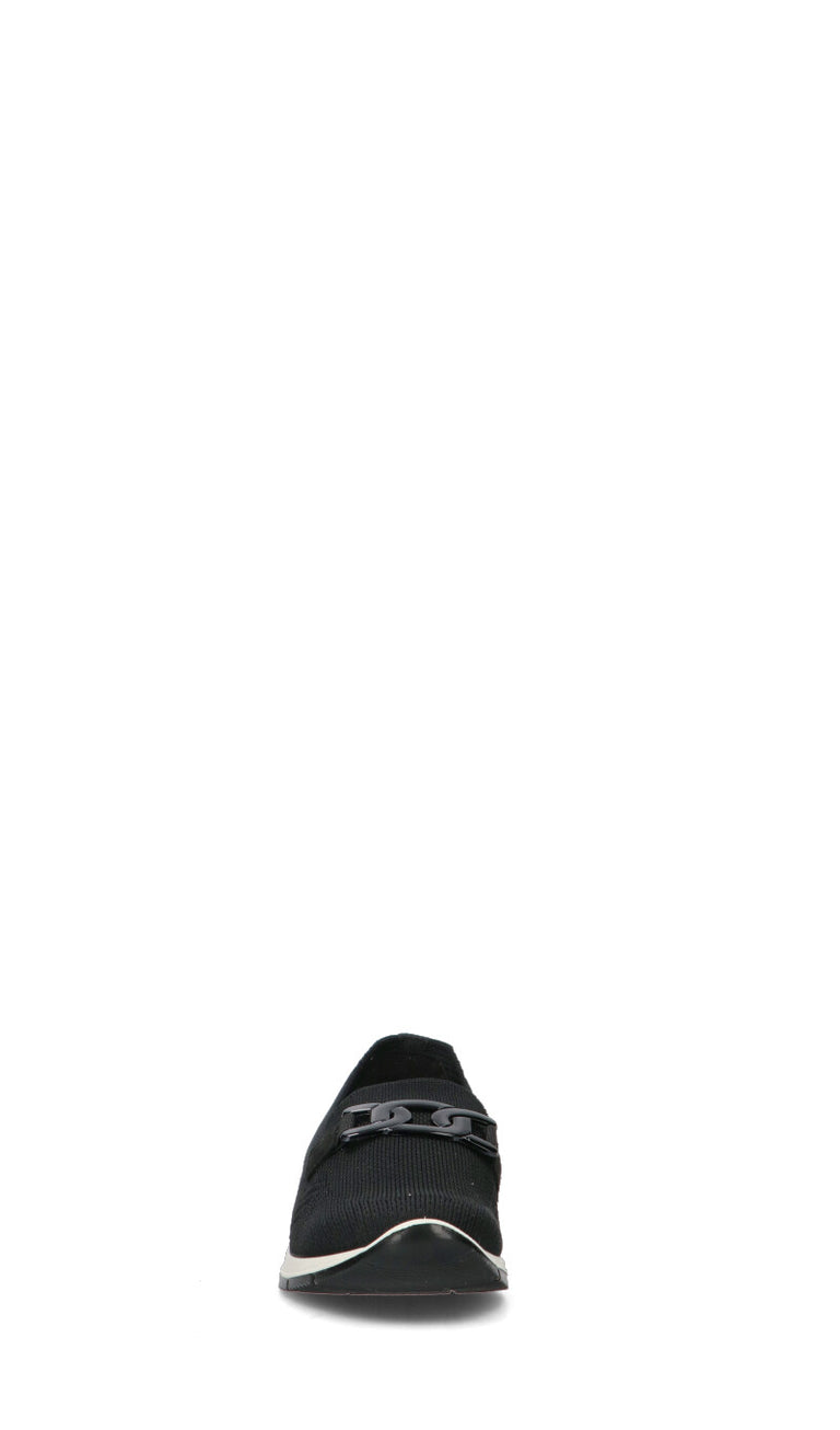 ENVAL Mocassino donna nero in suede