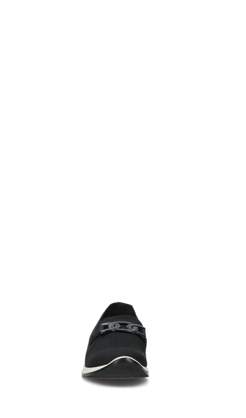 ENVAL Mocassino donna nero in suede