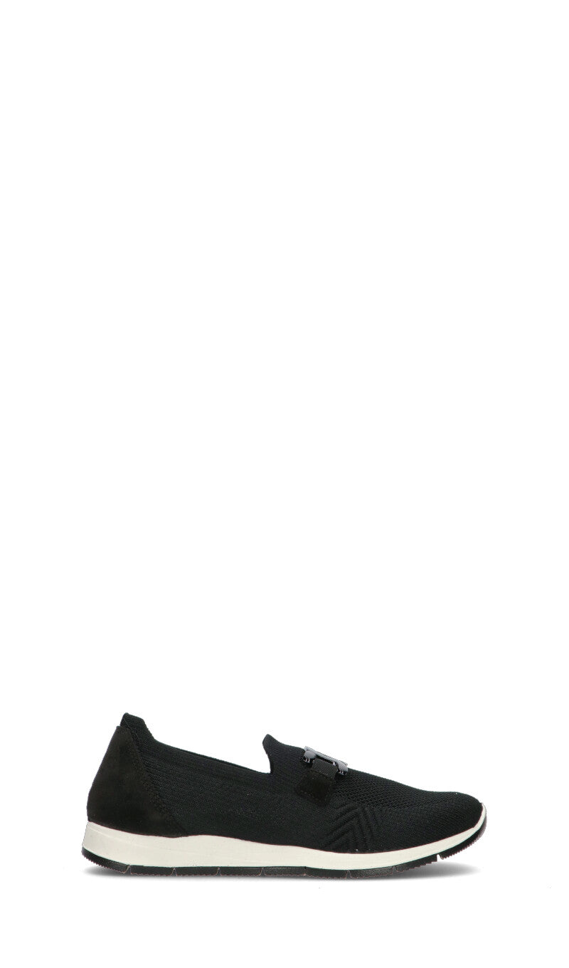 ENVAL Mocassino donna nero in suede
