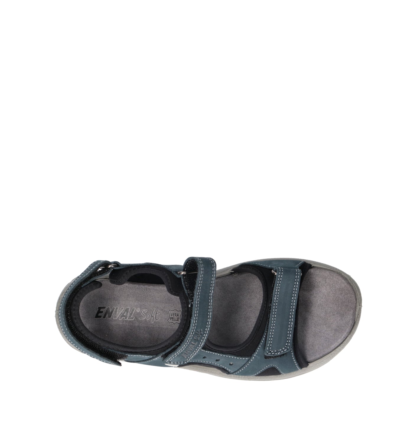 ENVAL Sandalo donna blu in nabuk