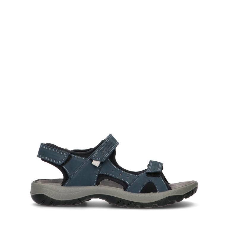 ENVAL Sandalo donna blu in nabuk