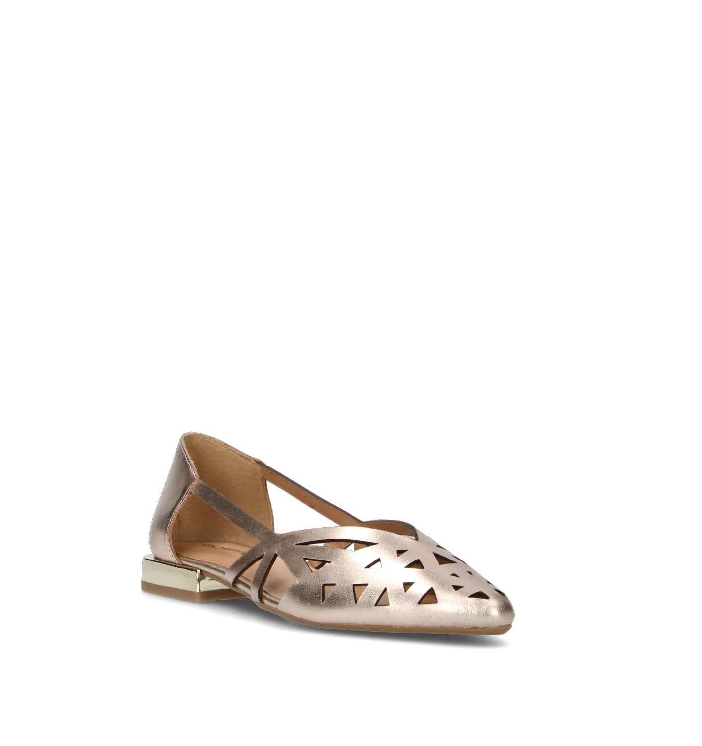 GIOSEPPO Ballerina donna platino in pelle