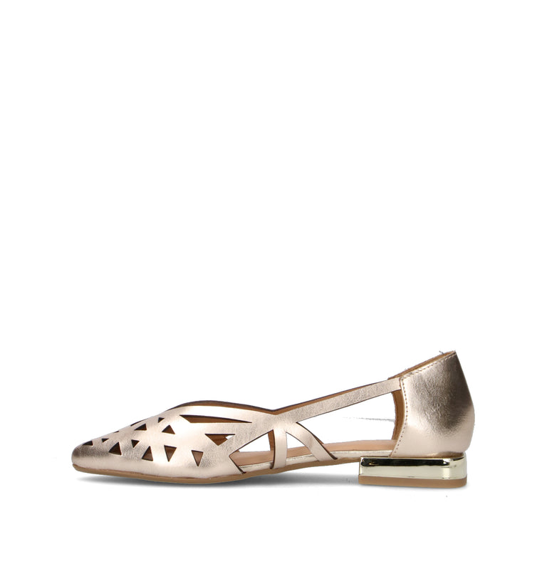 GIOSEPPO Ballerina donna platino in pelle