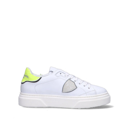 PHILIPPE MODEL Sneaker ragazzo/a bianca/gialla in pelle