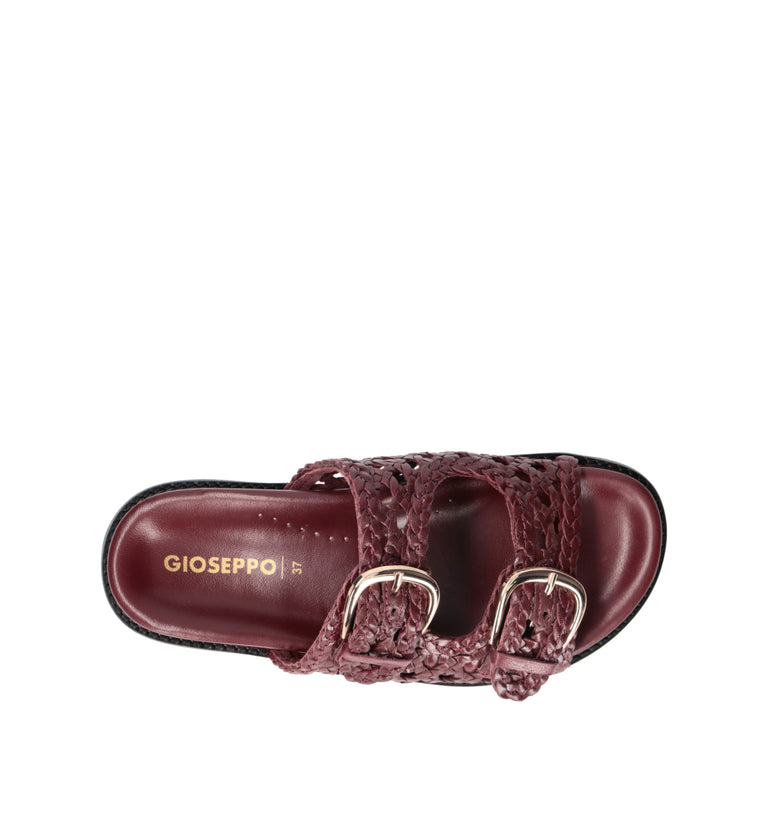 GIOSEPPO Ciabatta donna bordeaux in pelle