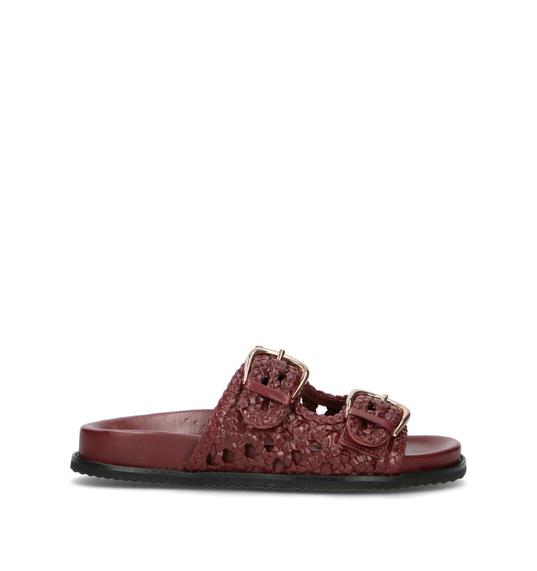 GIOSEPPO Ciabatta donna bordeaux in pelle