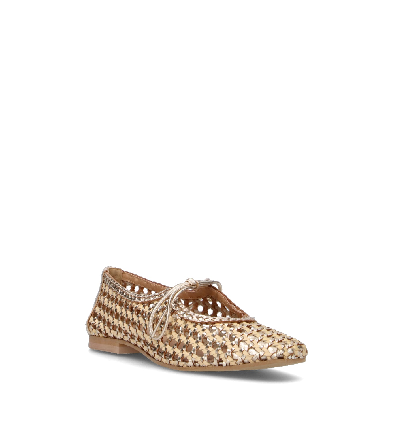 GIOSEPPO Ballerina donna platino in pelle