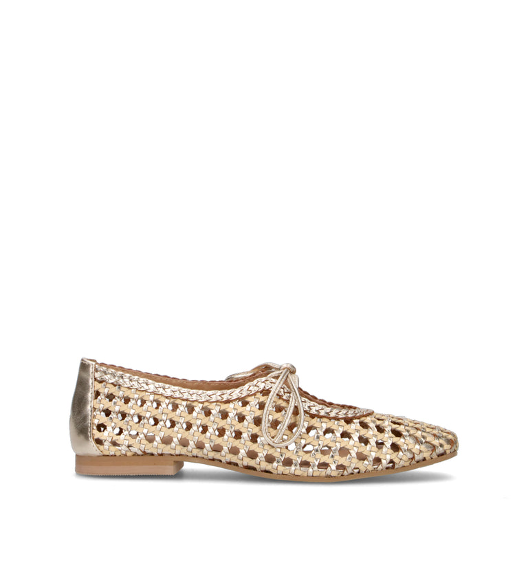 GIOSEPPO Ballerina donna platino in pelle