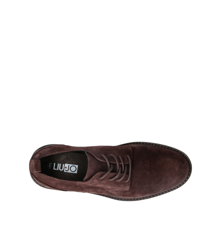 LIU JO Stringata uomo marrone in suede