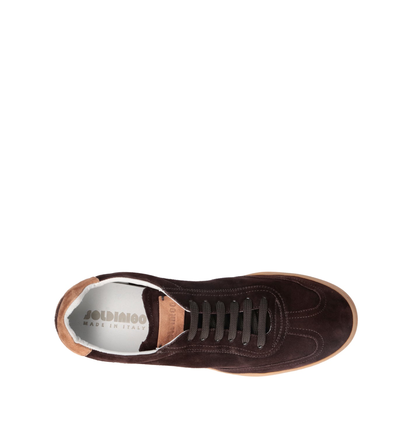 SOLDINI 80 Sneaker uomo marrone in suede