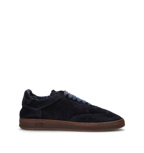 SOLDINI 80 Sneaker uomo blu in suede