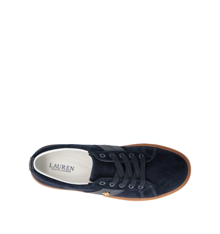 RALPH LAUREN Sneaker donna blu in suede