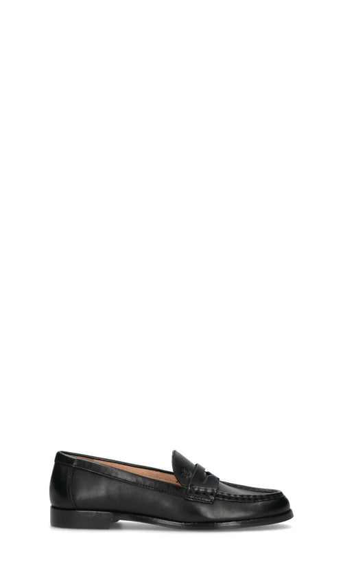 RALPH LAUREN Mocassino donna nero in pelle
