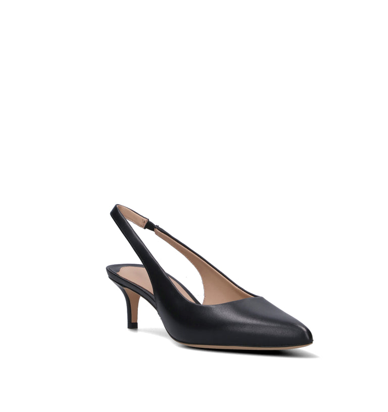 RALPH LAUREN Slingback donna nero in pelle