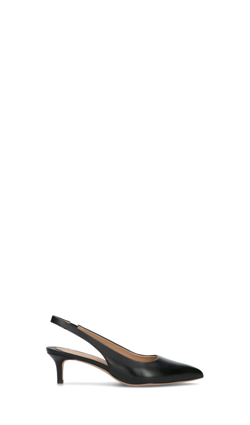 RALPH LAUREN Slingback donna nero in pelle