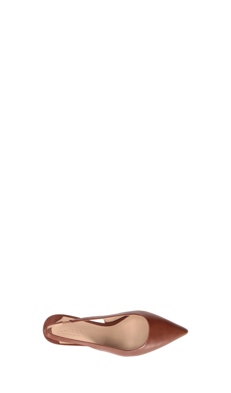 RALPH LAUREN Slingback donna marrone in pelle