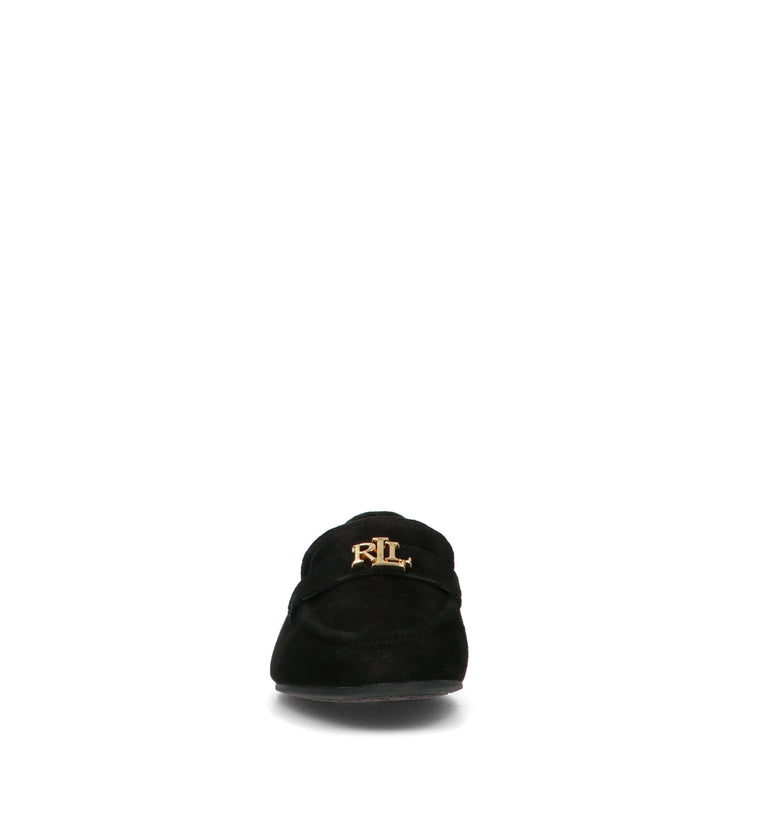 RALPH LAUREN Mocassino donna nero in suede
