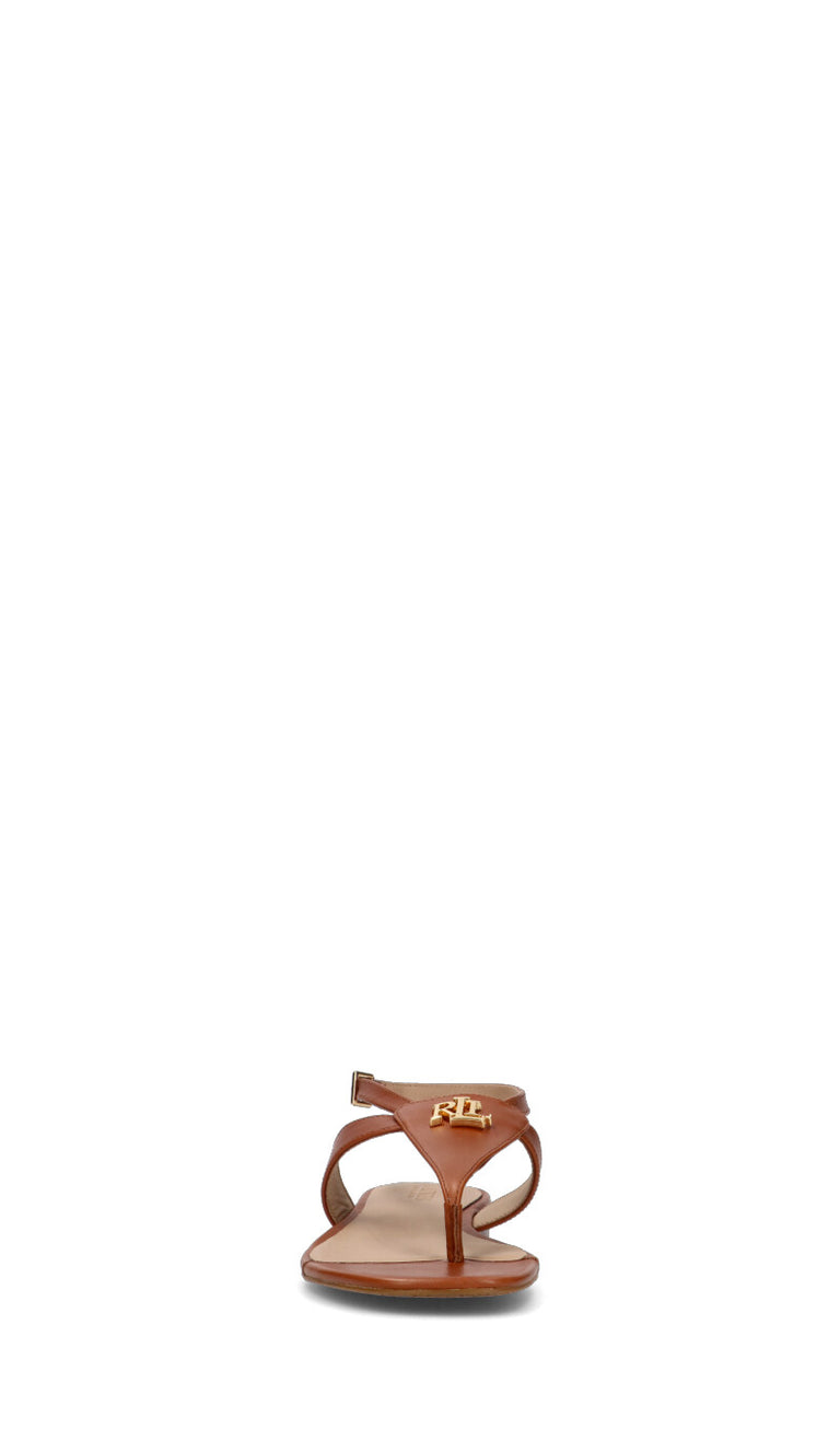 RALPH LAUREN Sandalo donna cuoio in pelle