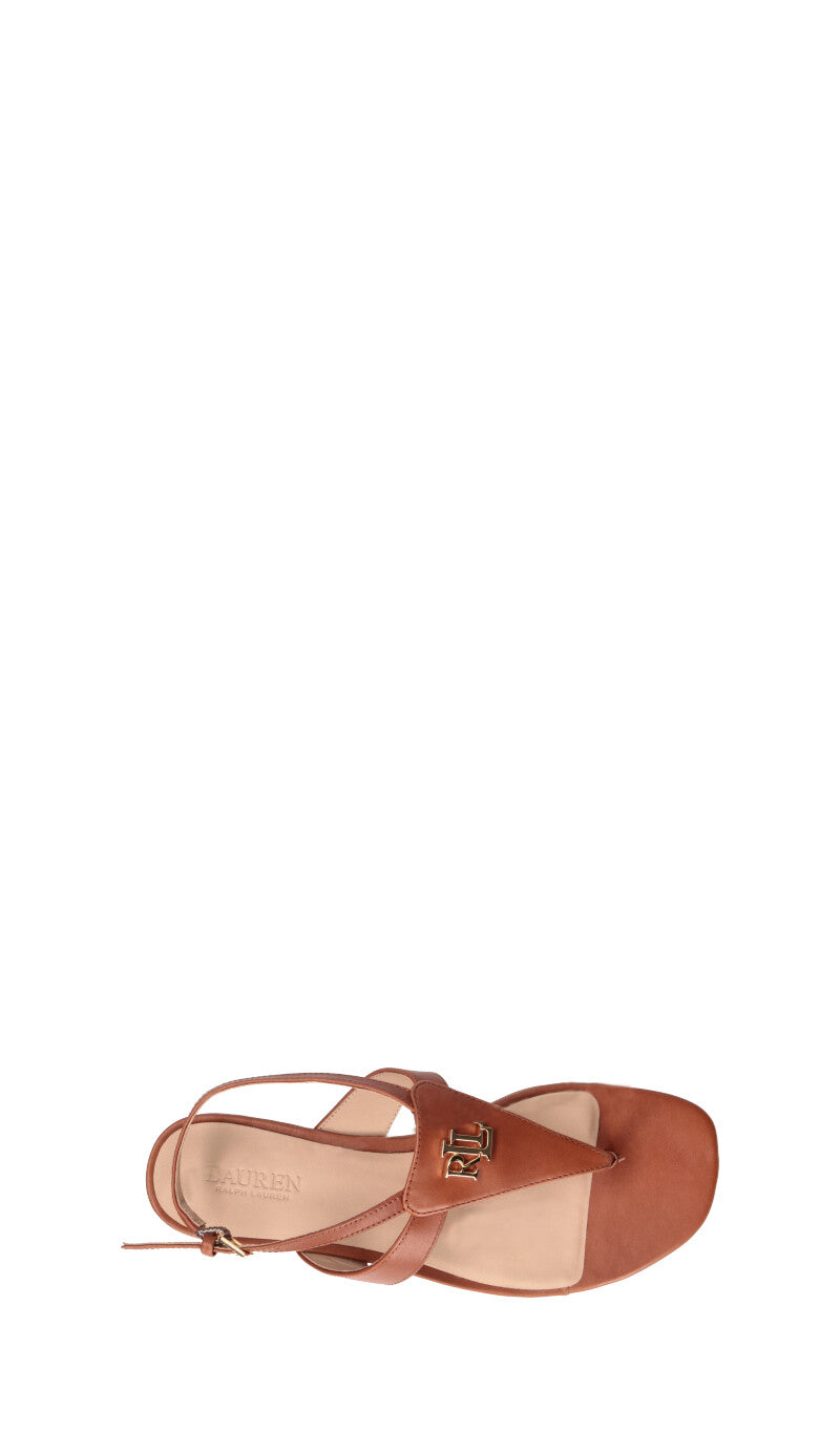 RALPH LAUREN Sandalo donna cuoio in pelle