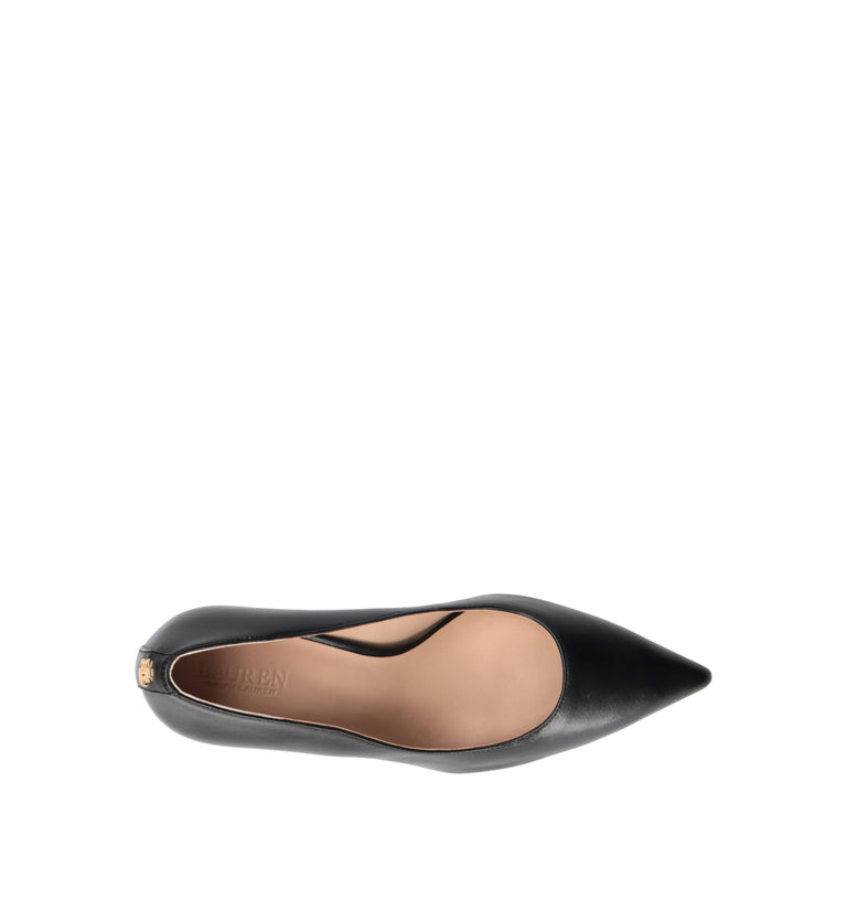 RALPH LAUREN Décolleté donna nero in pelle