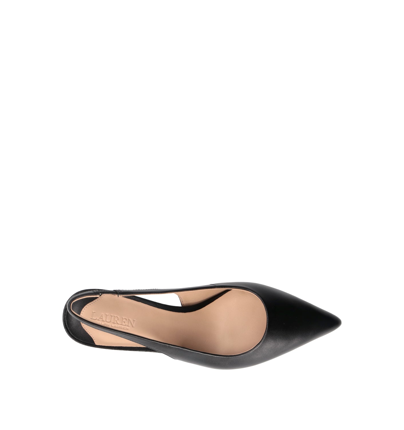 RALPH LAUREN Slingback donna nera in pelle