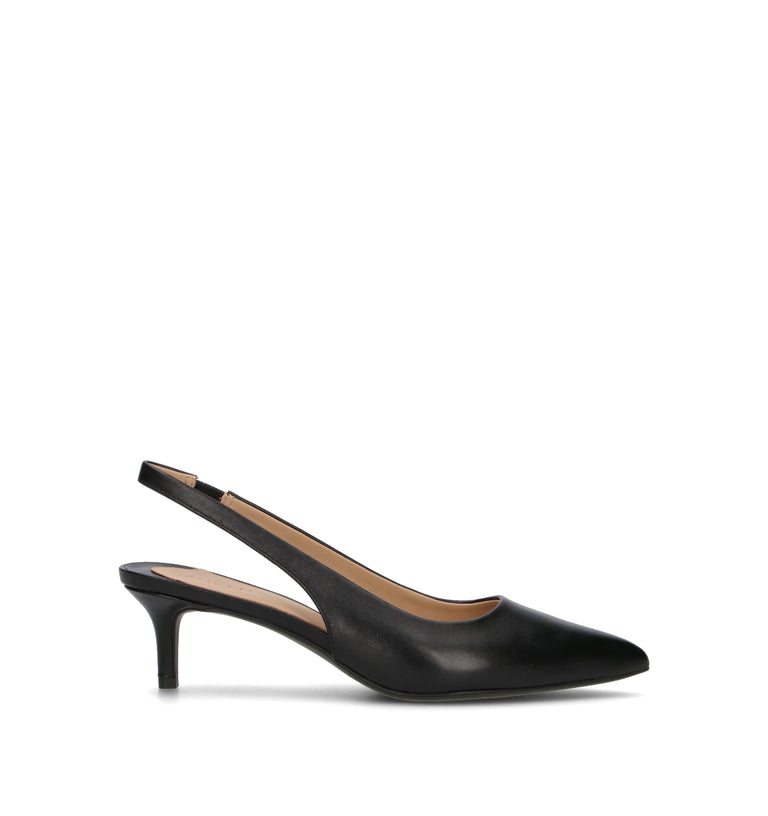 RALPH LAUREN Slingback donna nera in pelle