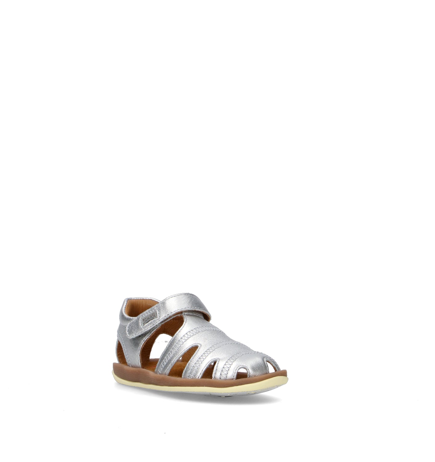 CAMPER Sandalo bimba argento in pelle