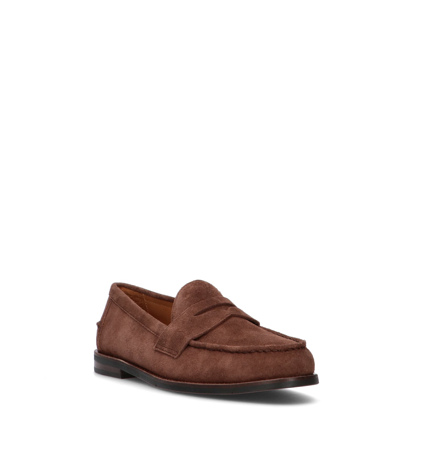 RALPH LAUREN Mocassino uomo marrone in suede
