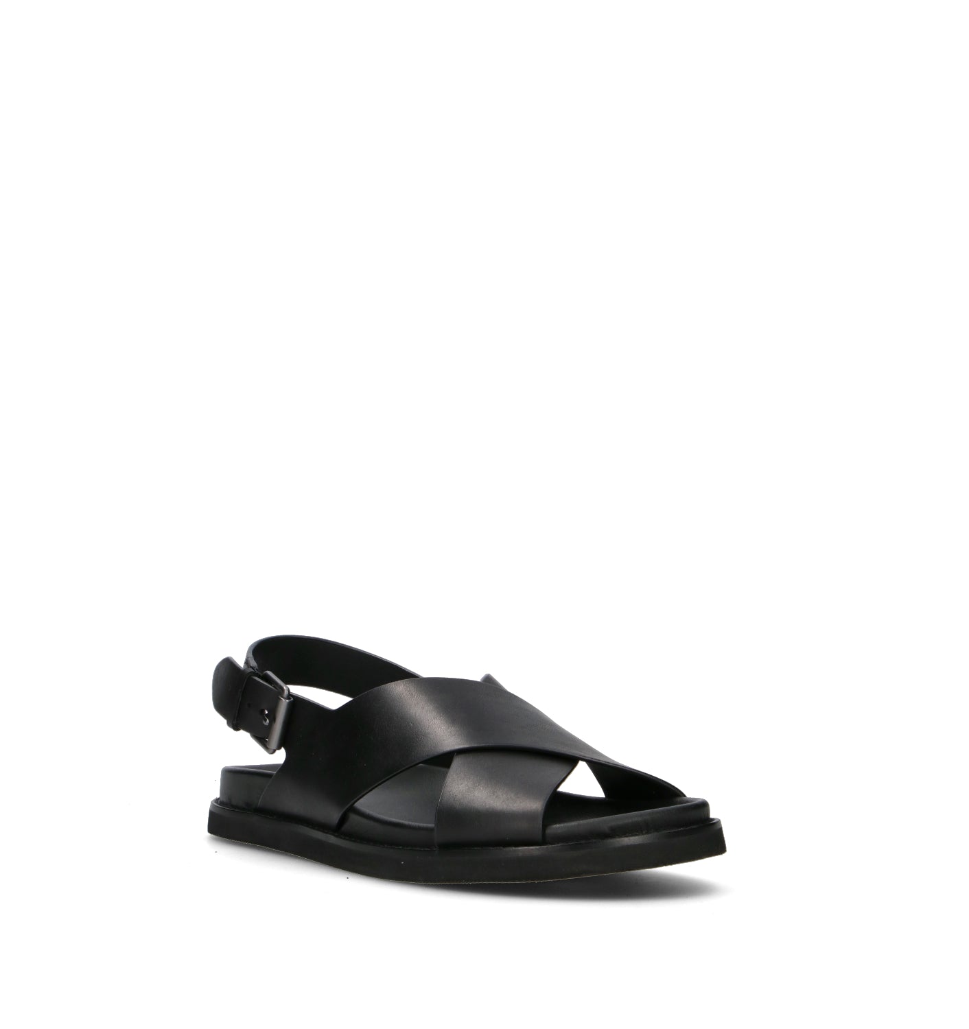 RALPH LAUREN Sandalo uomo nero in pelle