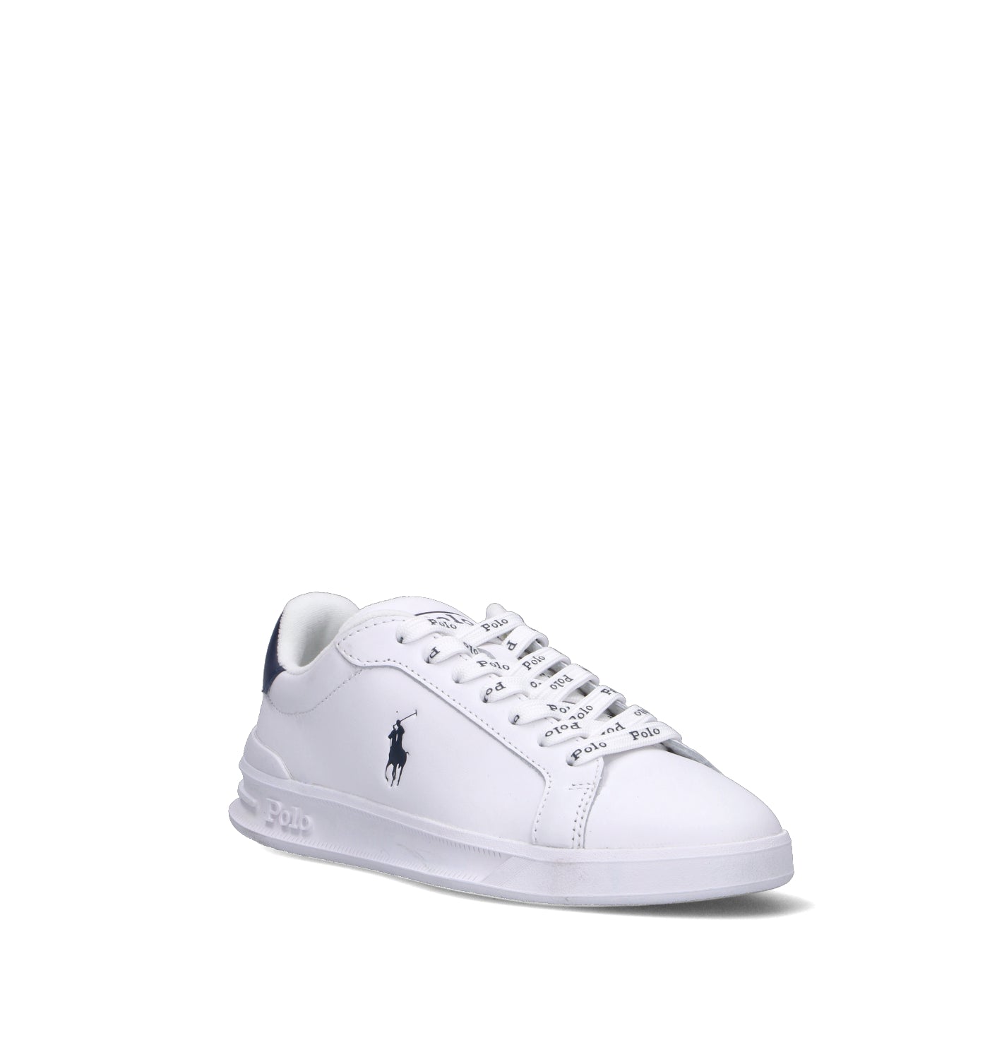 POLO RALPH LAUREN Sneaker donna bianca/blu in pelle