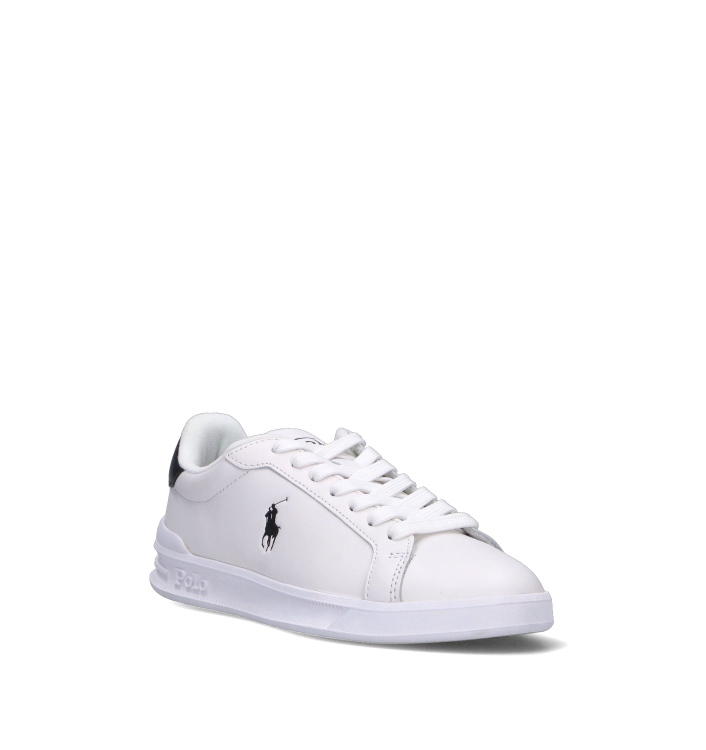 POLO RALPH LAUREN Sneaker donna bianca/nera in pelle