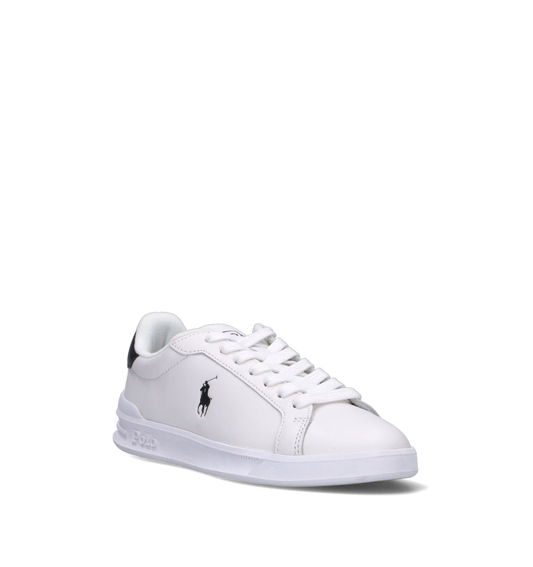POLO RALPH LAUREN Sneaker donna bianca/nera in pelle