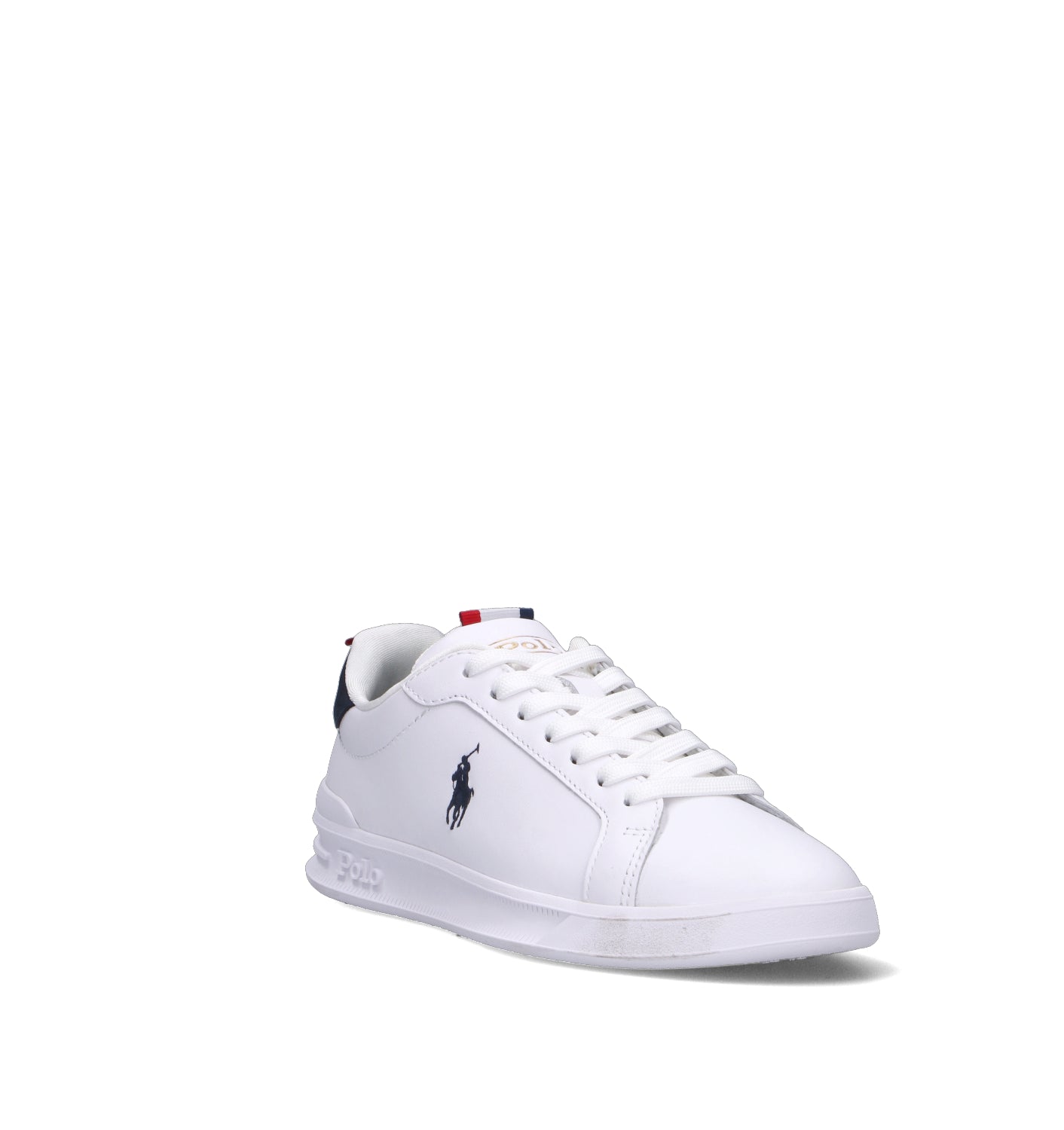 POLO RALPH LAUREN Sneaker donna bianca/blu in pelle